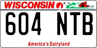 WI license plate 604NTB
