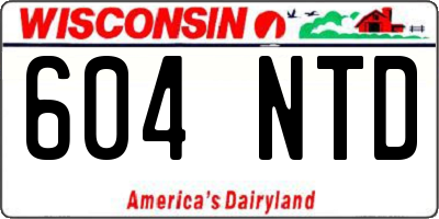 WI license plate 604NTD