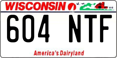 WI license plate 604NTF