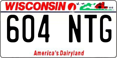 WI license plate 604NTG