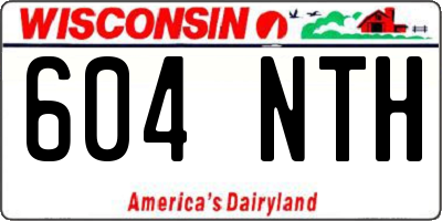 WI license plate 604NTH