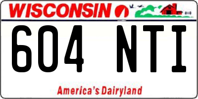 WI license plate 604NTI