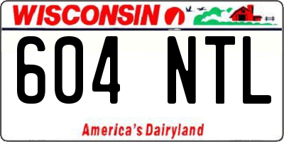 WI license plate 604NTL