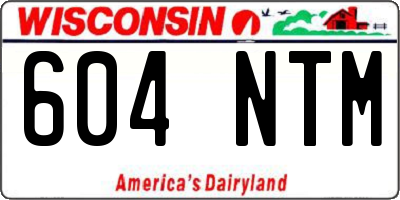 WI license plate 604NTM