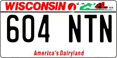 WI license plate 604NTN