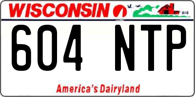 WI license plate 604NTP