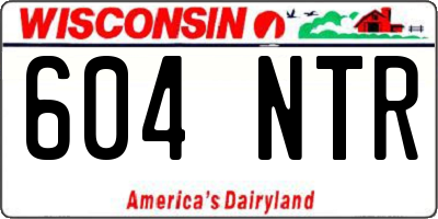 WI license plate 604NTR