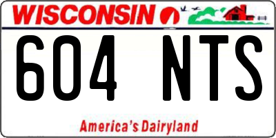 WI license plate 604NTS