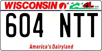 WI license plate 604NTT