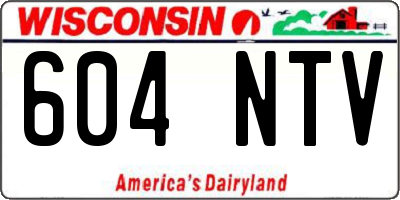 WI license plate 604NTV