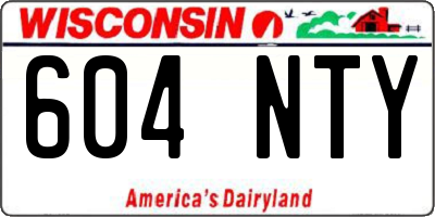 WI license plate 604NTY