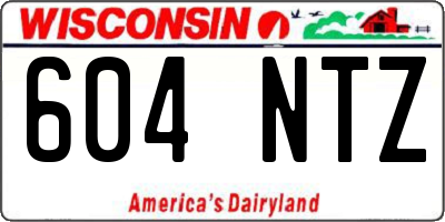 WI license plate 604NTZ