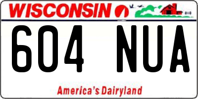 WI license plate 604NUA