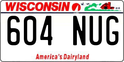 WI license plate 604NUG