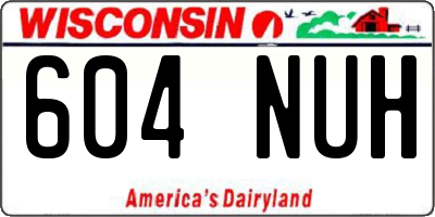 WI license plate 604NUH
