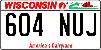 WI license plate 604NUJ