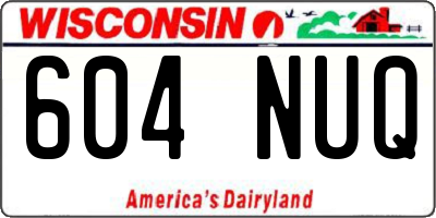 WI license plate 604NUQ