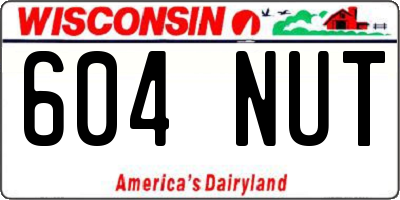 WI license plate 604NUT