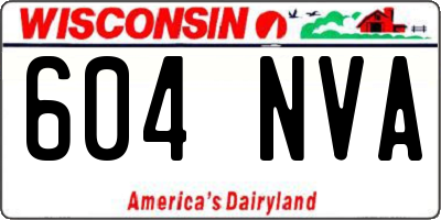 WI license plate 604NVA