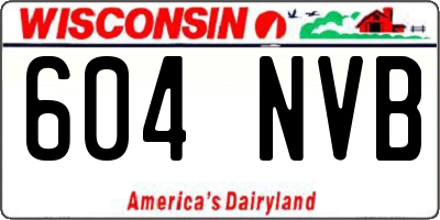 WI license plate 604NVB