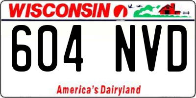 WI license plate 604NVD
