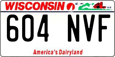 WI license plate 604NVF