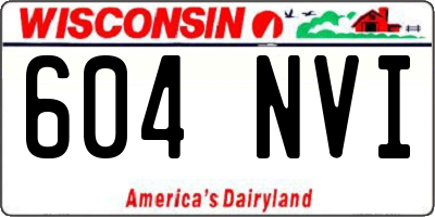 WI license plate 604NVI