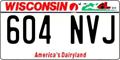 WI license plate 604NVJ