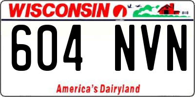 WI license plate 604NVN