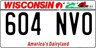 WI license plate 604NVO