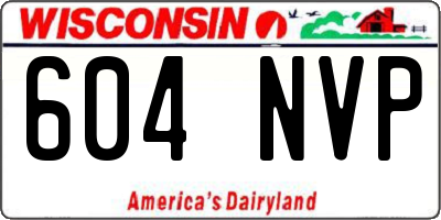 WI license plate 604NVP