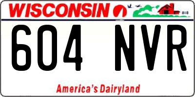 WI license plate 604NVR