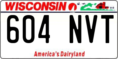 WI license plate 604NVT