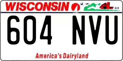 WI license plate 604NVU