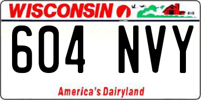 WI license plate 604NVY