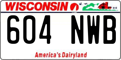 WI license plate 604NWB
