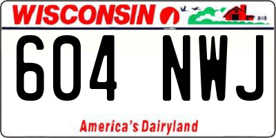 WI license plate 604NWJ