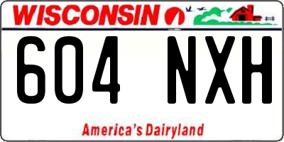WI license plate 604NXH