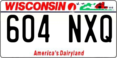 WI license plate 604NXQ