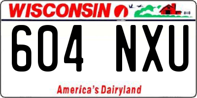 WI license plate 604NXU