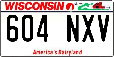 WI license plate 604NXV