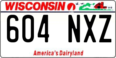 WI license plate 604NXZ