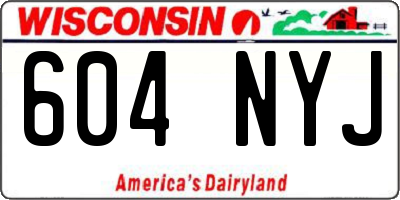 WI license plate 604NYJ