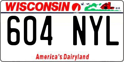 WI license plate 604NYL