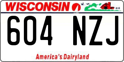 WI license plate 604NZJ