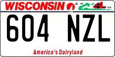 WI license plate 604NZL