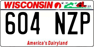 WI license plate 604NZP
