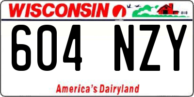 WI license plate 604NZY