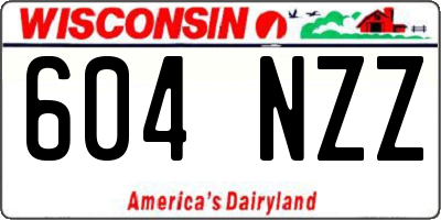 WI license plate 604NZZ