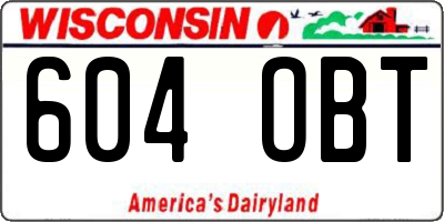WI license plate 604OBT